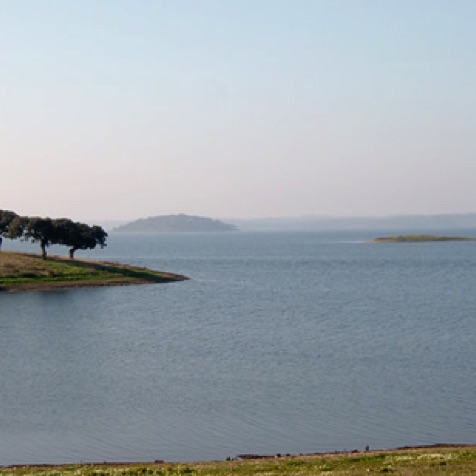 The Alqueva Dam - the largest manmade body of water in Europe at over 200sq km